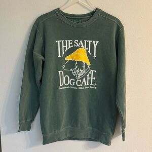 Salty Dog Cafe Hilton Head Island Green Crew Neck Sweatshirt Size Small
